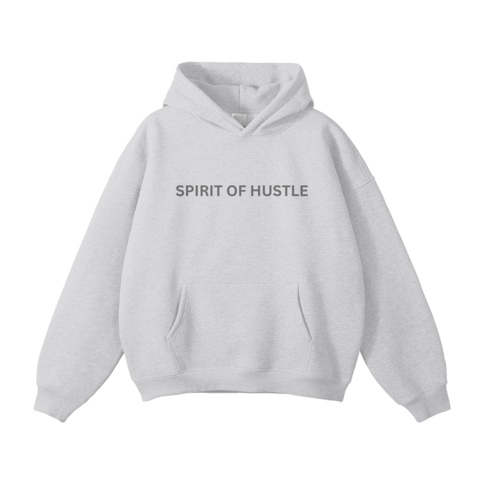 Spirit Of Hustle Essential Fleece Hoodie - Unisex Cotton Blend Comfort