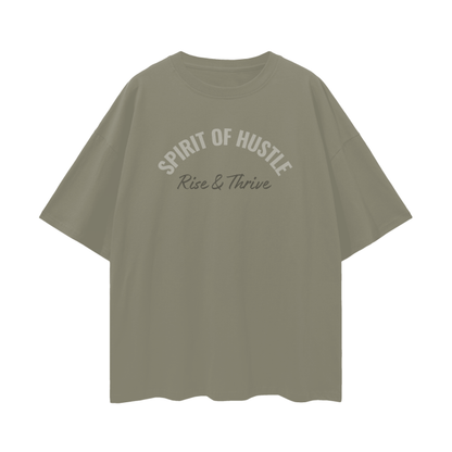 Unisex Oversized T Shirt Deep Drop Shoulder - SPIRIT OF HUSTLE