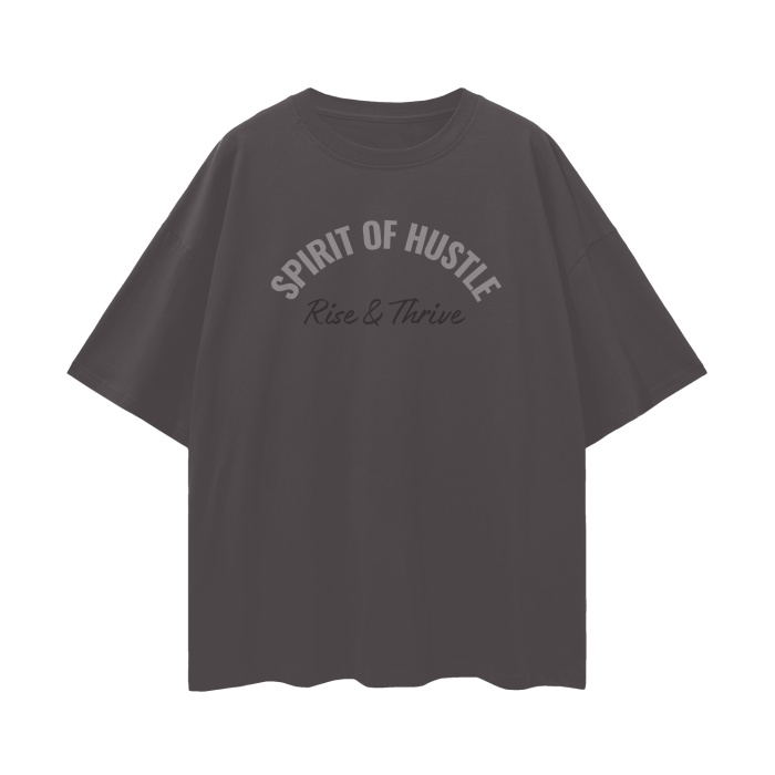 Unisex Oversized T Shirt Deep Drop Shoulder - SPIRIT OF HUSTLE